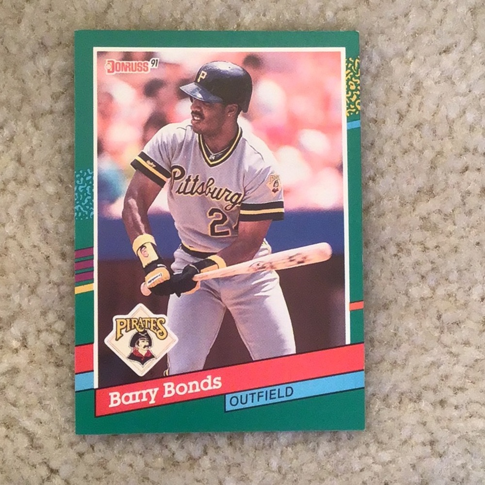 Vintage Barry Bonds Donruss ‘91 MLB Baseball Trading Cards, Set of 2 Error Cards - Picture 2 of 9